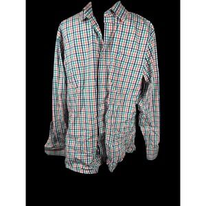 Men's Southern Tide Plaid Long Sleeve Button Down Shirt Casual Size Medium